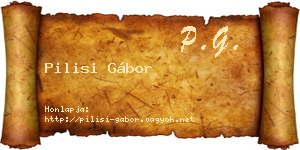 Pilisi Gábor névjegykártya